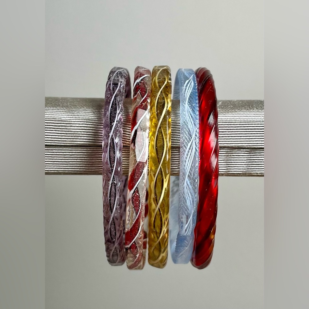 Variety of multi colored bangles